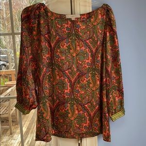 Loft petite top gorgeous print LP $12